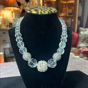Silver Statement Necklace with Intricate Beads